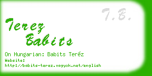 terez babits business card